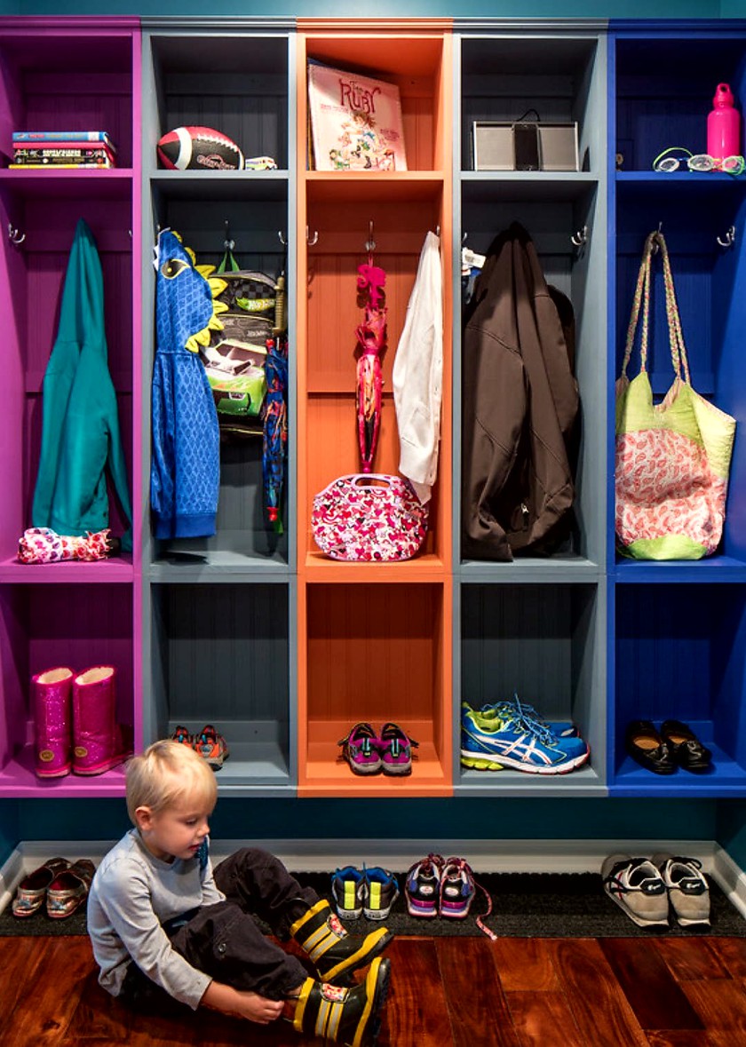 Детская цветная гардеробная комната Ангарск