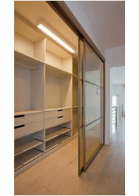 Линейная гардеробная комната с дверями купе Ангарск