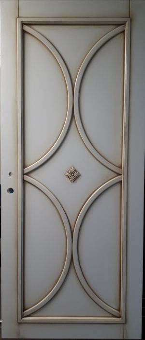 Межкомнатная дверь в профиле массив (эмаль с патиной) Ангарск