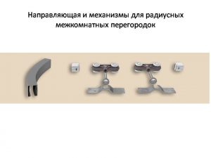 Направляющая и механизмы верхний подвес для радиусных межкомнатных перегородок Ангарск